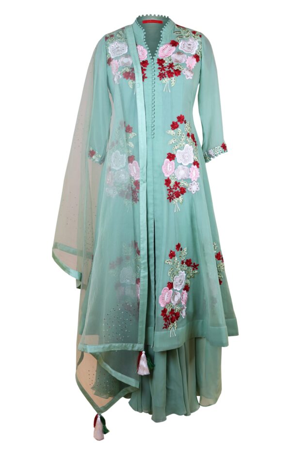Georgette Anarkali with Sharara