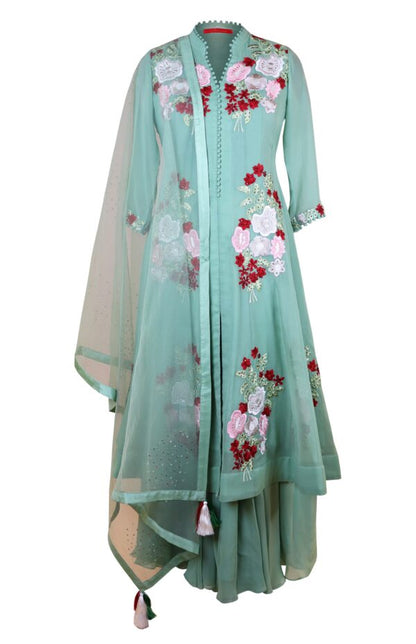 Georgette Anarkali with Sharara