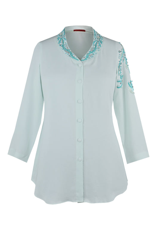 Beaded Palm Top - MINT