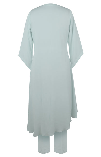 Asymmetric Kurta Set - MINT BLUE