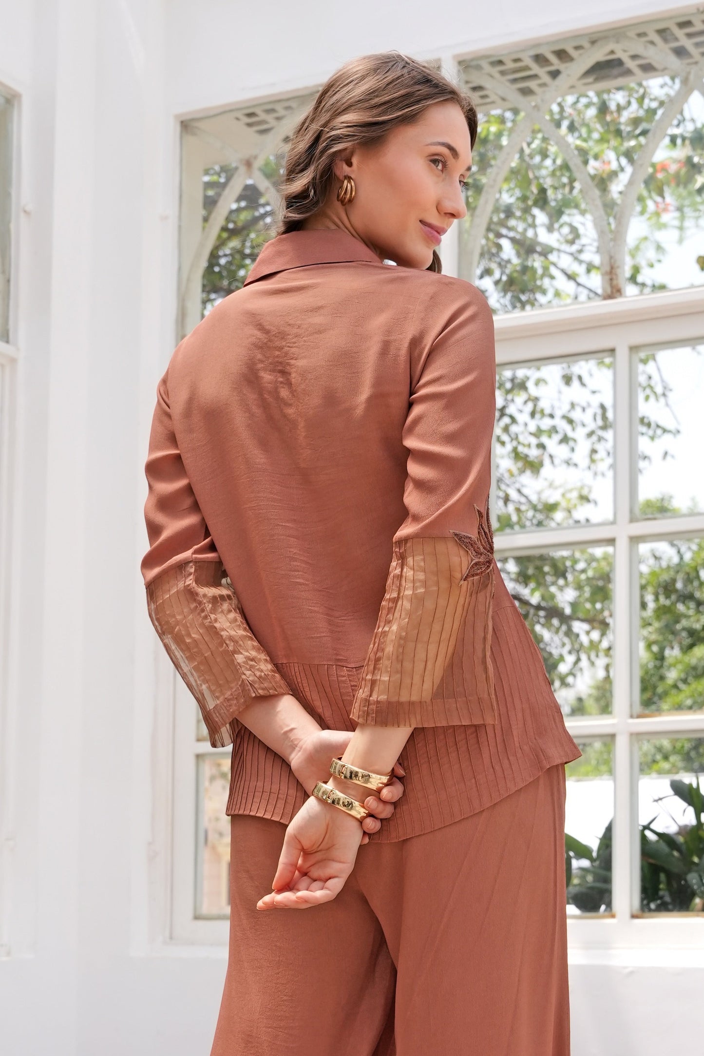 Aari Palms Top - MOCHA