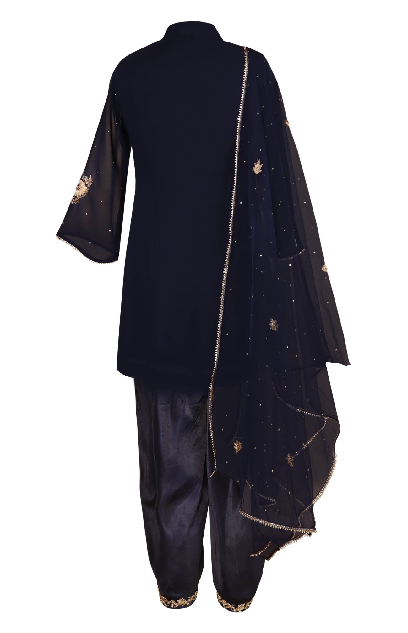 Zardozi Short Shirt With Tulip Salwar