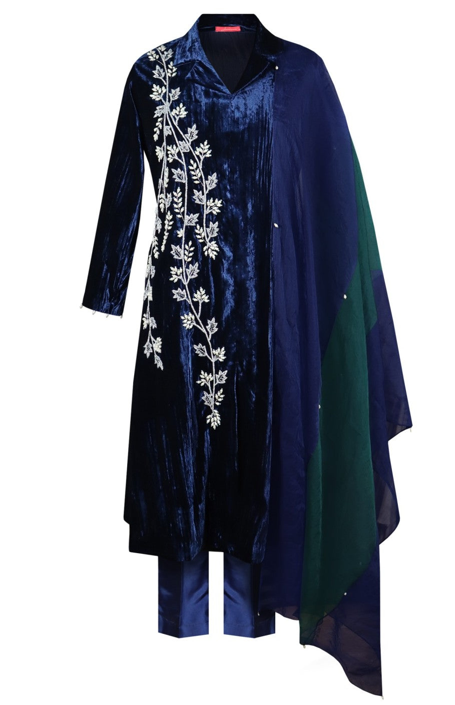 Grape Vine Crinkled Velvet Suit