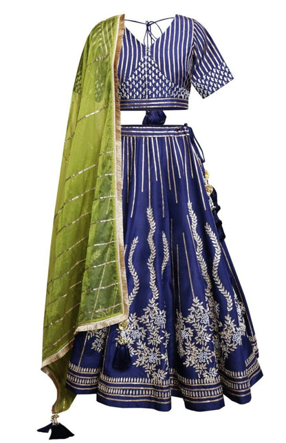 Silk Lehnga With Gota Patti Embroidery
