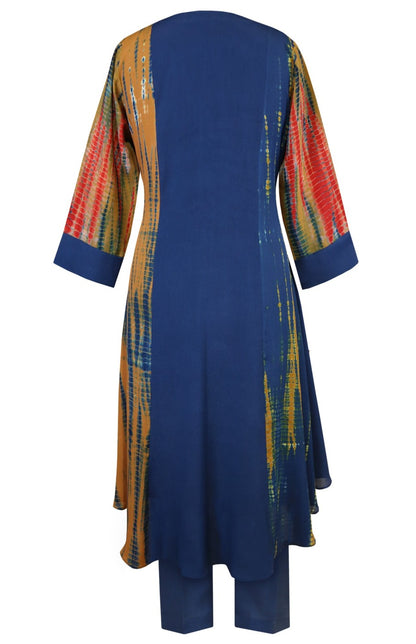 Tie & Dye Angrakha Kurta Set