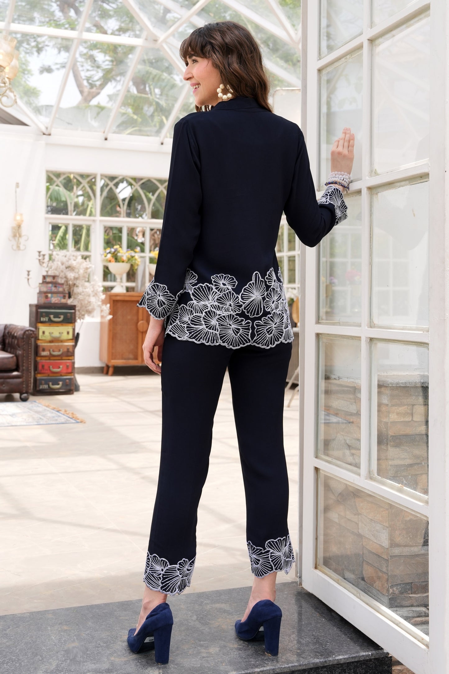 Line Art Co-ord Set - NAVY