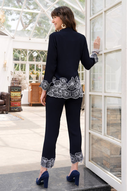 Line Art Co-ord Set - NAVY