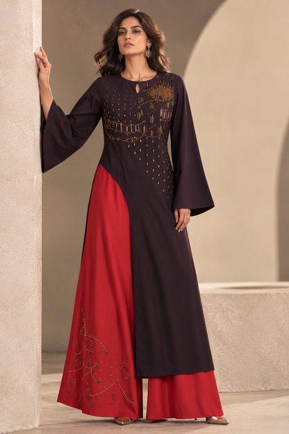 Nebula Asymmetric Kurta Set