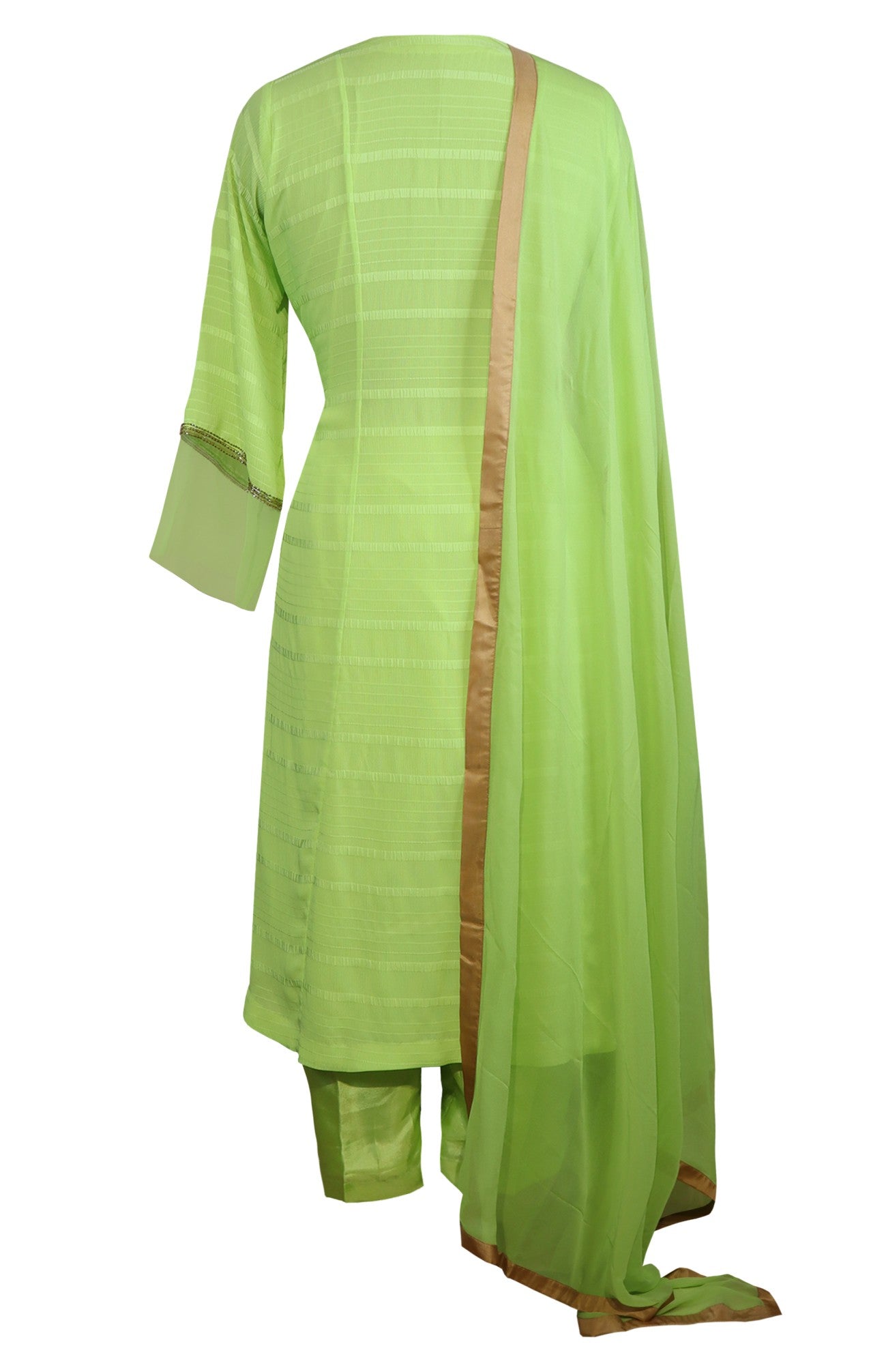 Neon Green Chiffon Suit