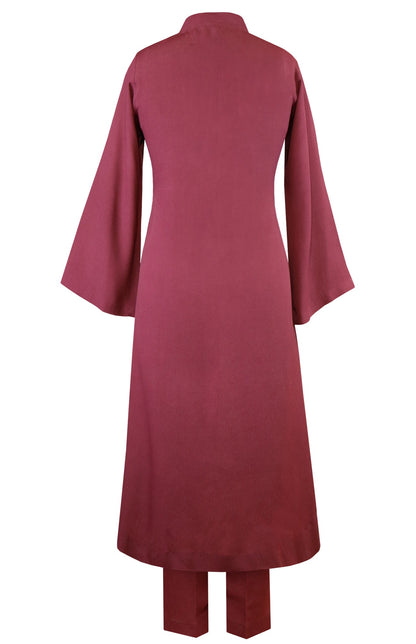 Old Rose Crepe Kurta Set