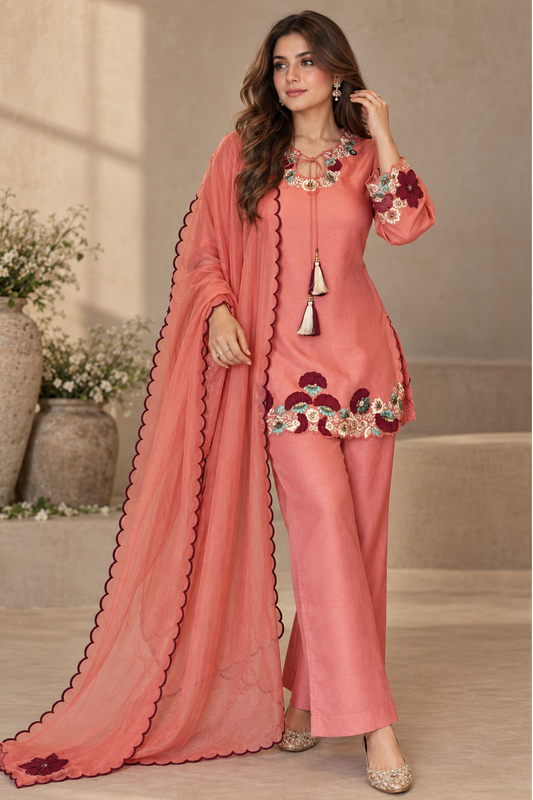 Oysters Short Suit - OLD ROSE