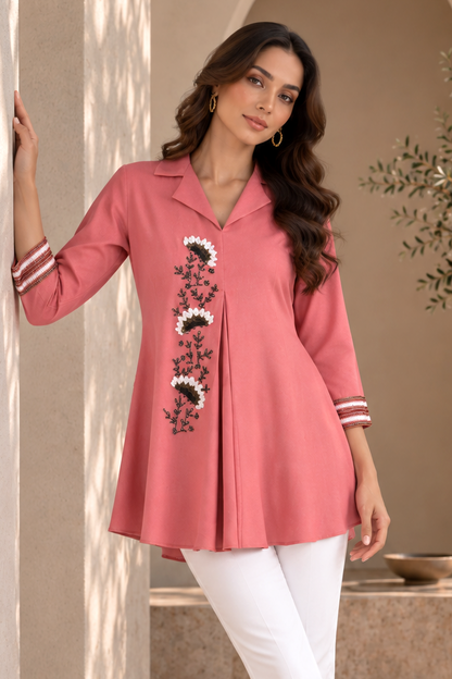 Sunflower Crepe Top