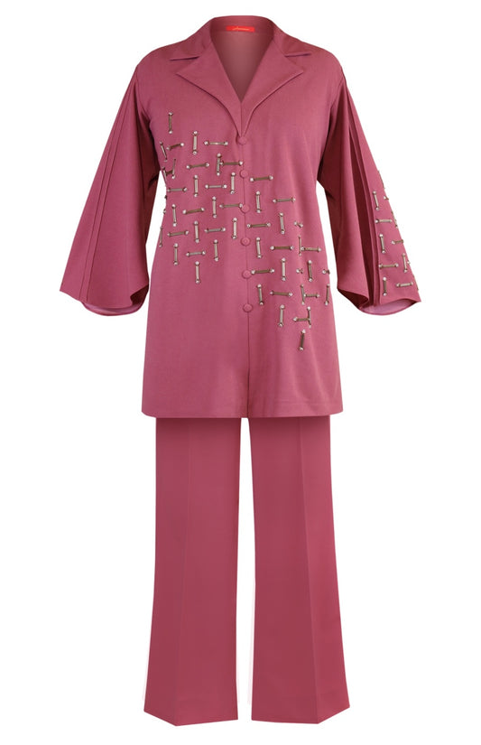 Winter Co-ord Set With Nalki Embroidery