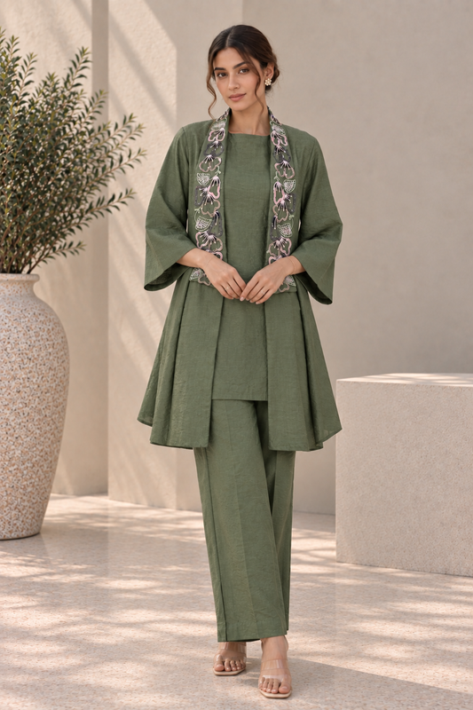 Poppies 3 Pcs Co-ord Set