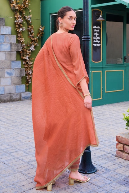 Spike Angrakha Suit - PEACH