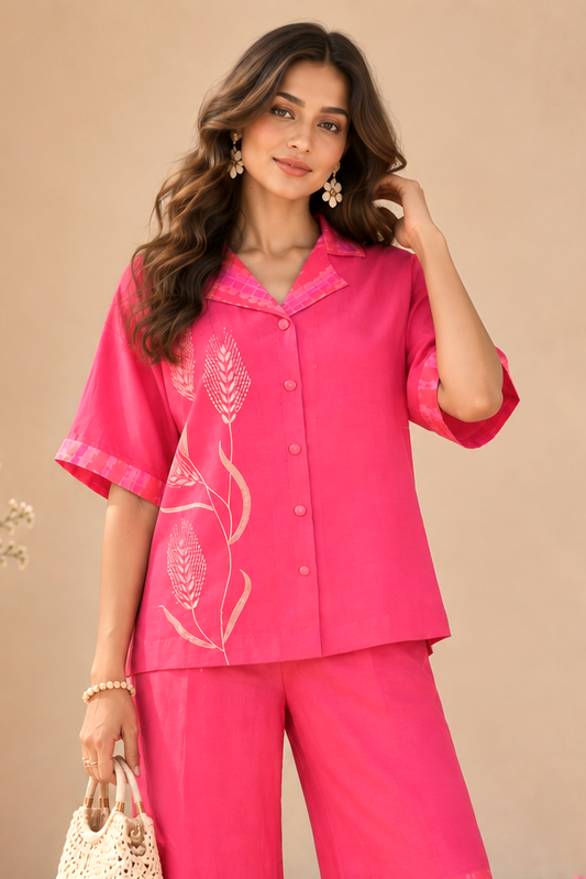 Spike Mul Top - HOT PINK