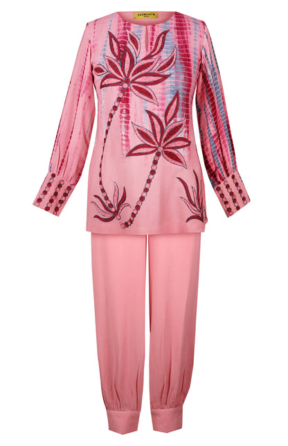 Aari Palms T&D Co-ord Set - CANDY PINK