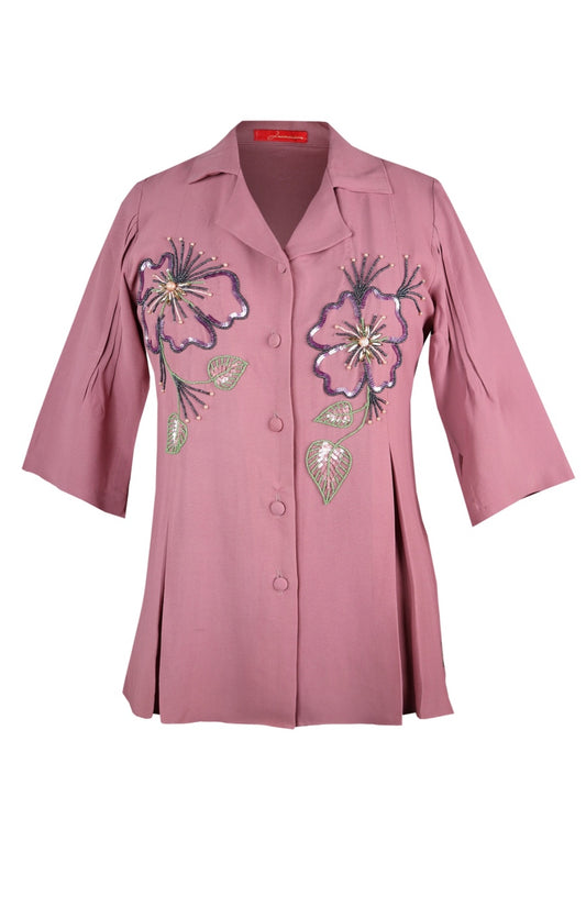 Poppies Cotton Top - PINK