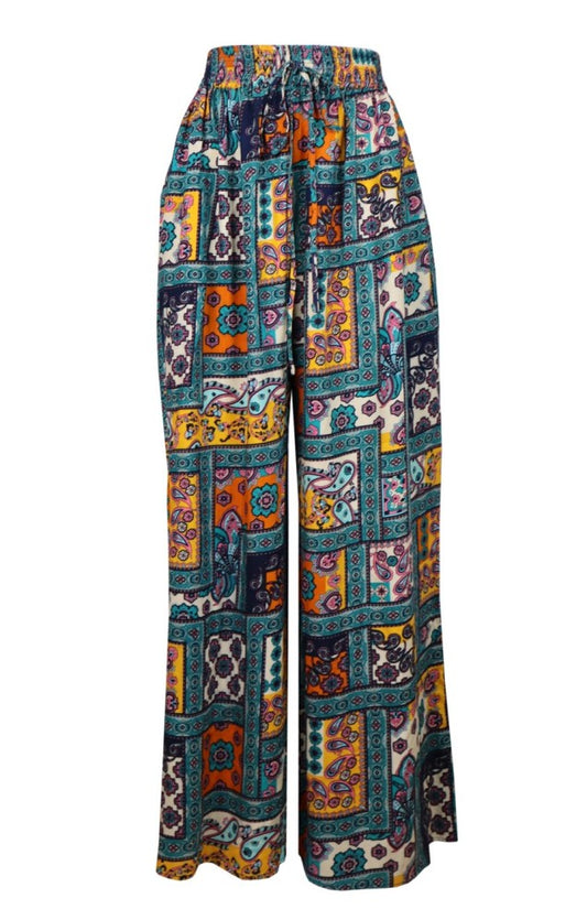 Printed Wide Legged Pants