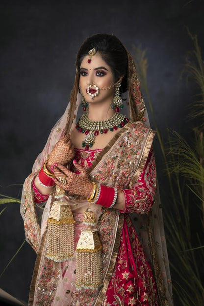 Fuschia Pink Lehnga Choli With Resham Embroidery