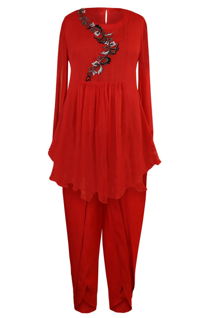 Short Shirt With Tulip Salwar