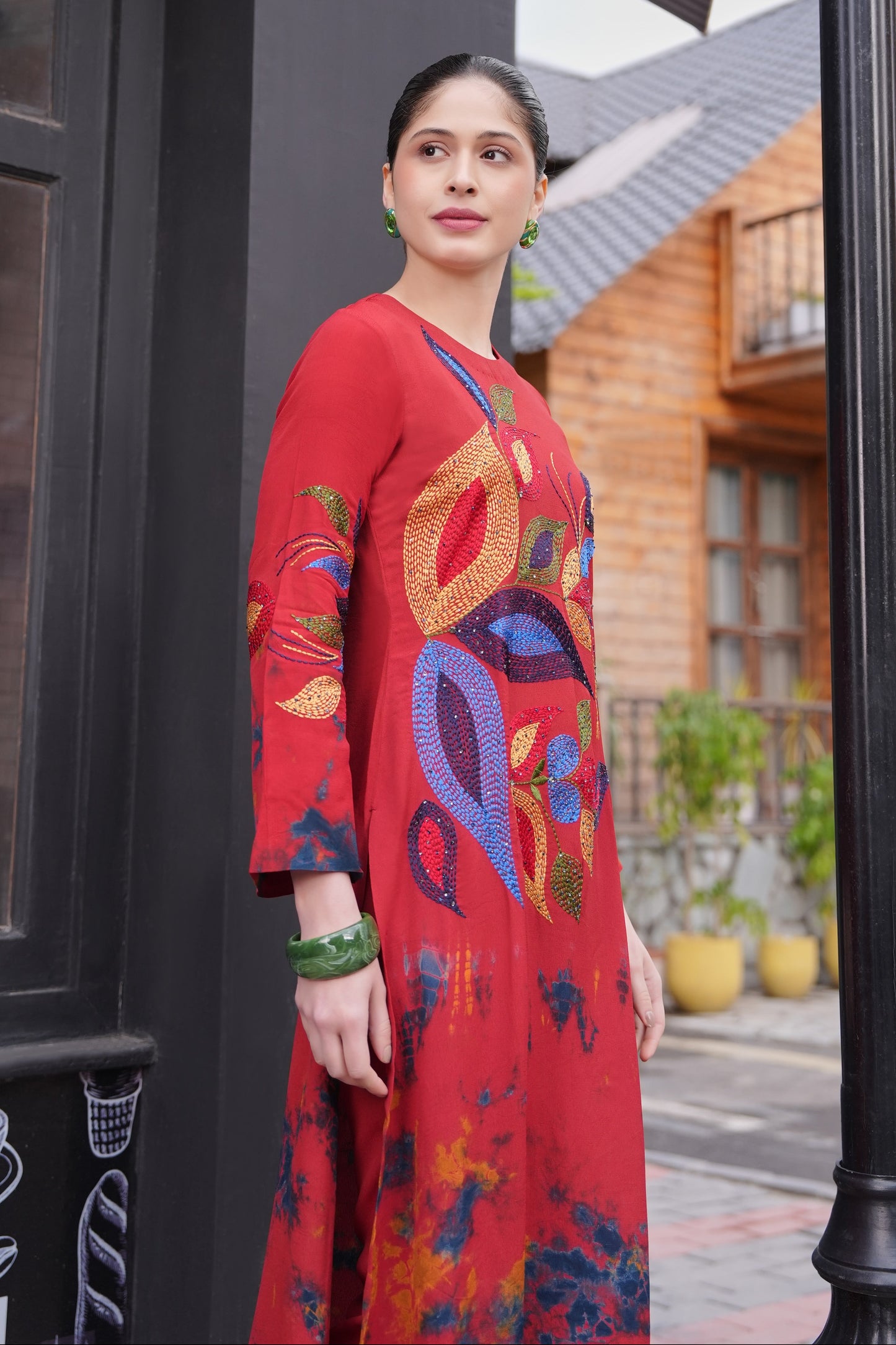 Kantha Tie & Dye Kurta Set