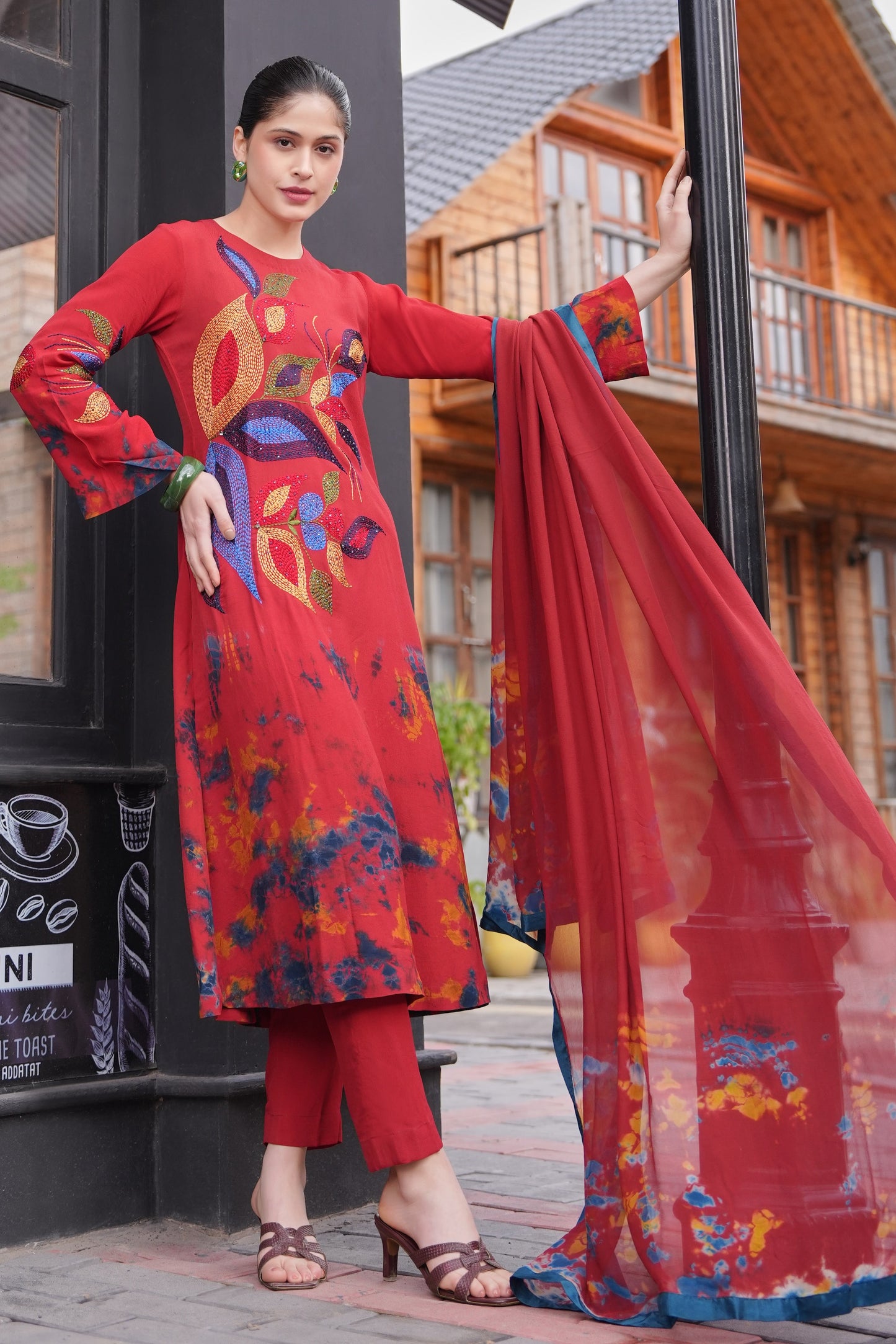 Kantha Tie & Dye Kurta Set