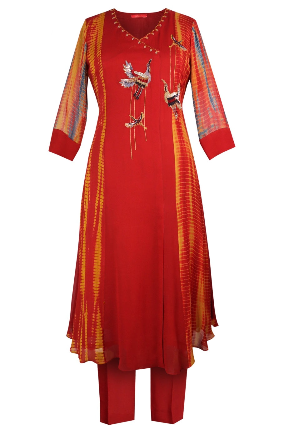 Tie & Dye Angrakha Kurta Set