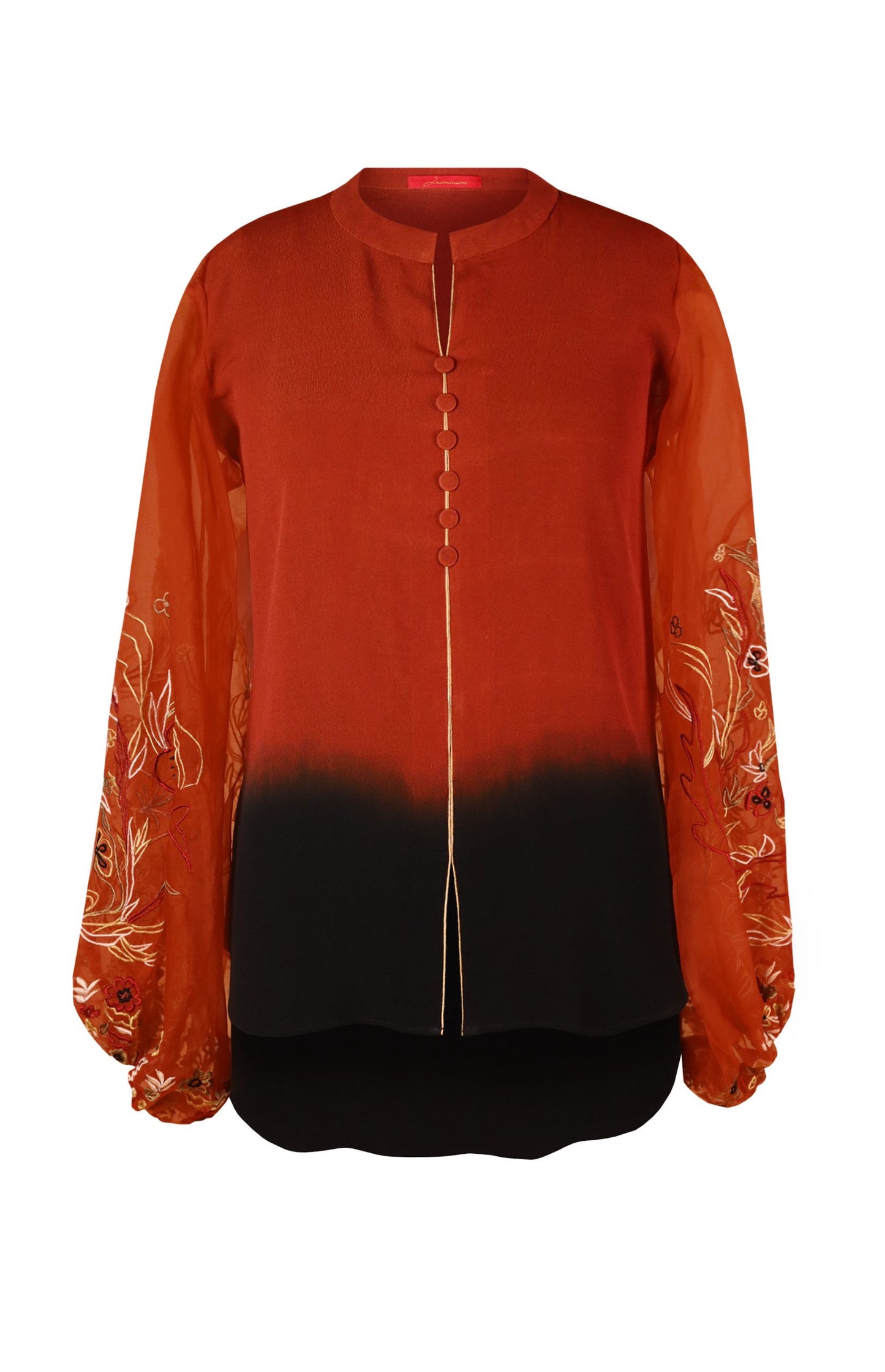 Balloon Sleeves Crepe Top