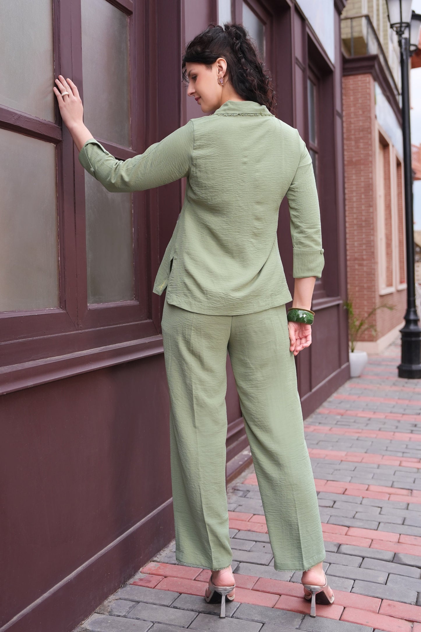 Tulips Co-ord Set - SAGE GREEN