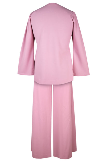 Sconce Co-ord Set With Flared Pants - PINK
