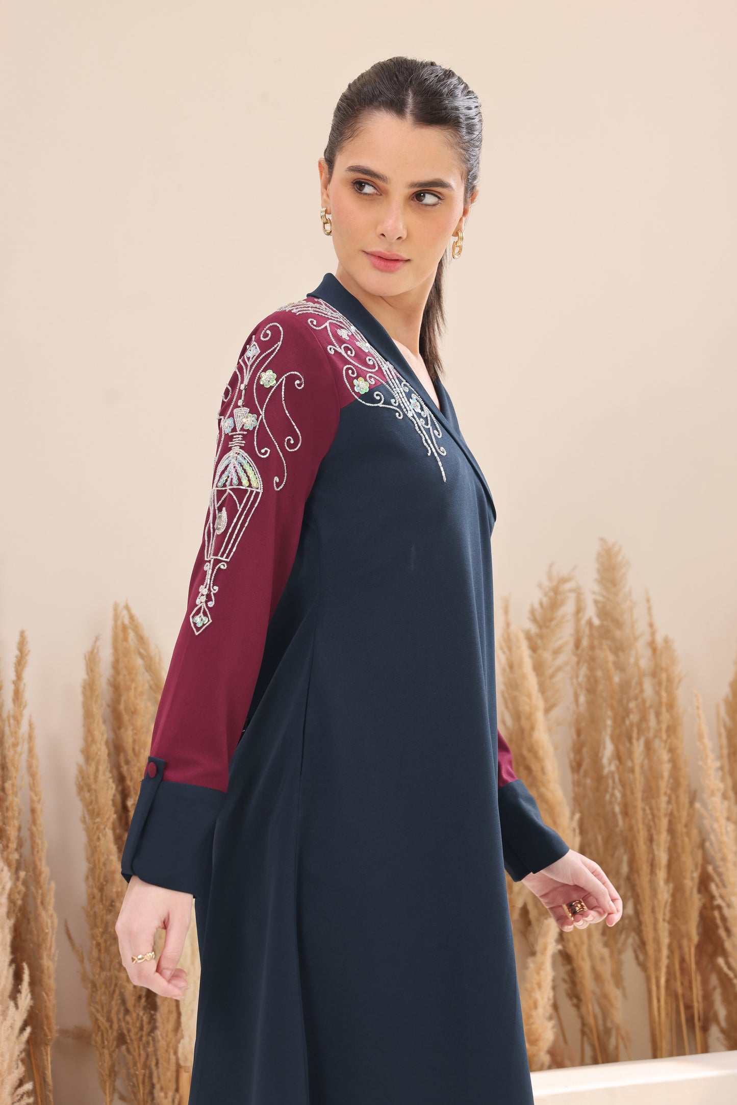 Sconce Kurta Set - NAVY