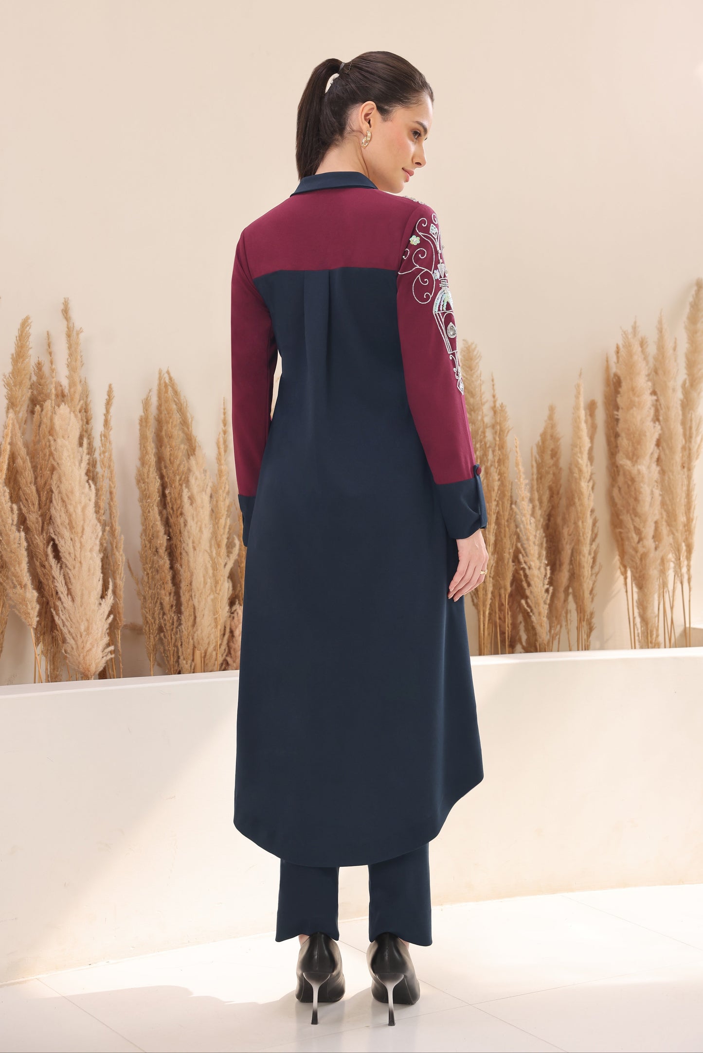 Sconce Kurta Set - NAVY