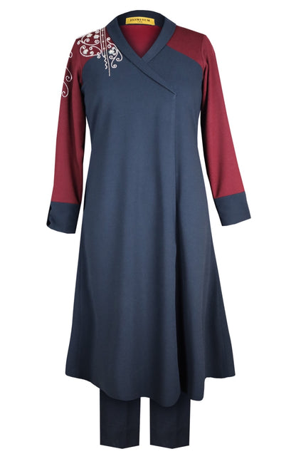 Sconce Kurta Set - NAVY