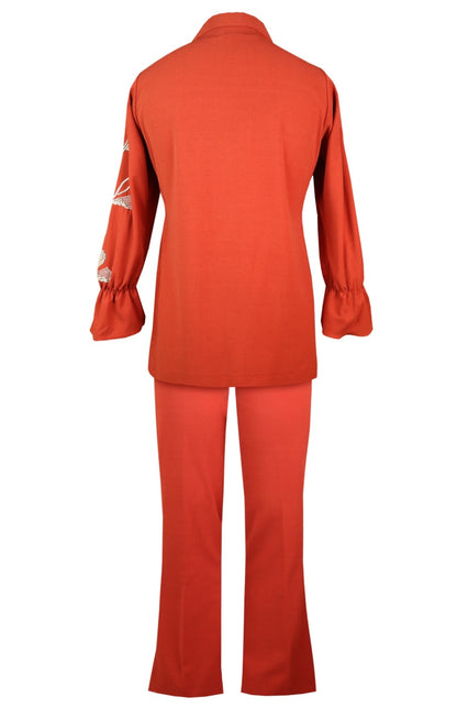 Seed Pearl Co-ord Set - RUST