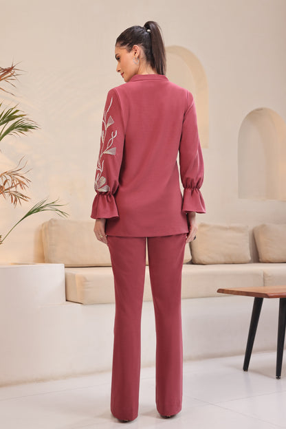 Seed Pearl Co-ord Set - OLD ROSE
