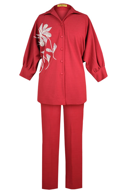 Seed Pearl Batwing Top - INDIGO