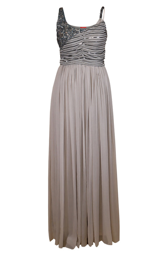 Silver Grey Georgette Maxi