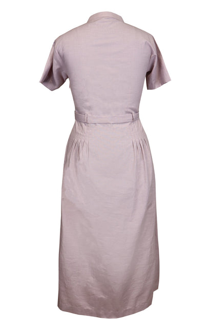 Lilac Cotton Midi Dress