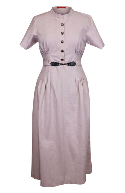 Lilac Cotton Midi Dress