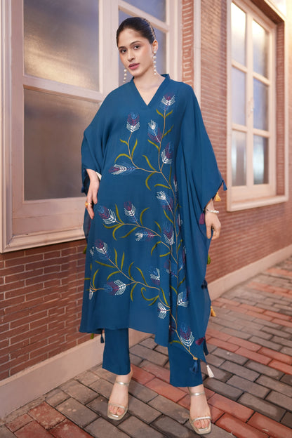 Spike Kaftan Set - TURQUOISE