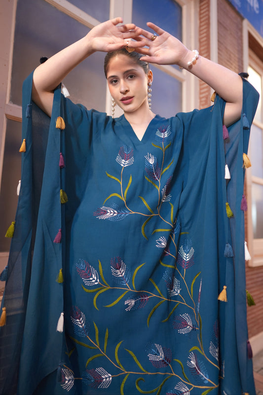Spike Kaftan Set - TURQUOISE