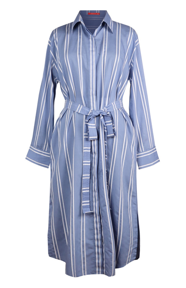 Striped Cotton Shirt Dress – Jasminum