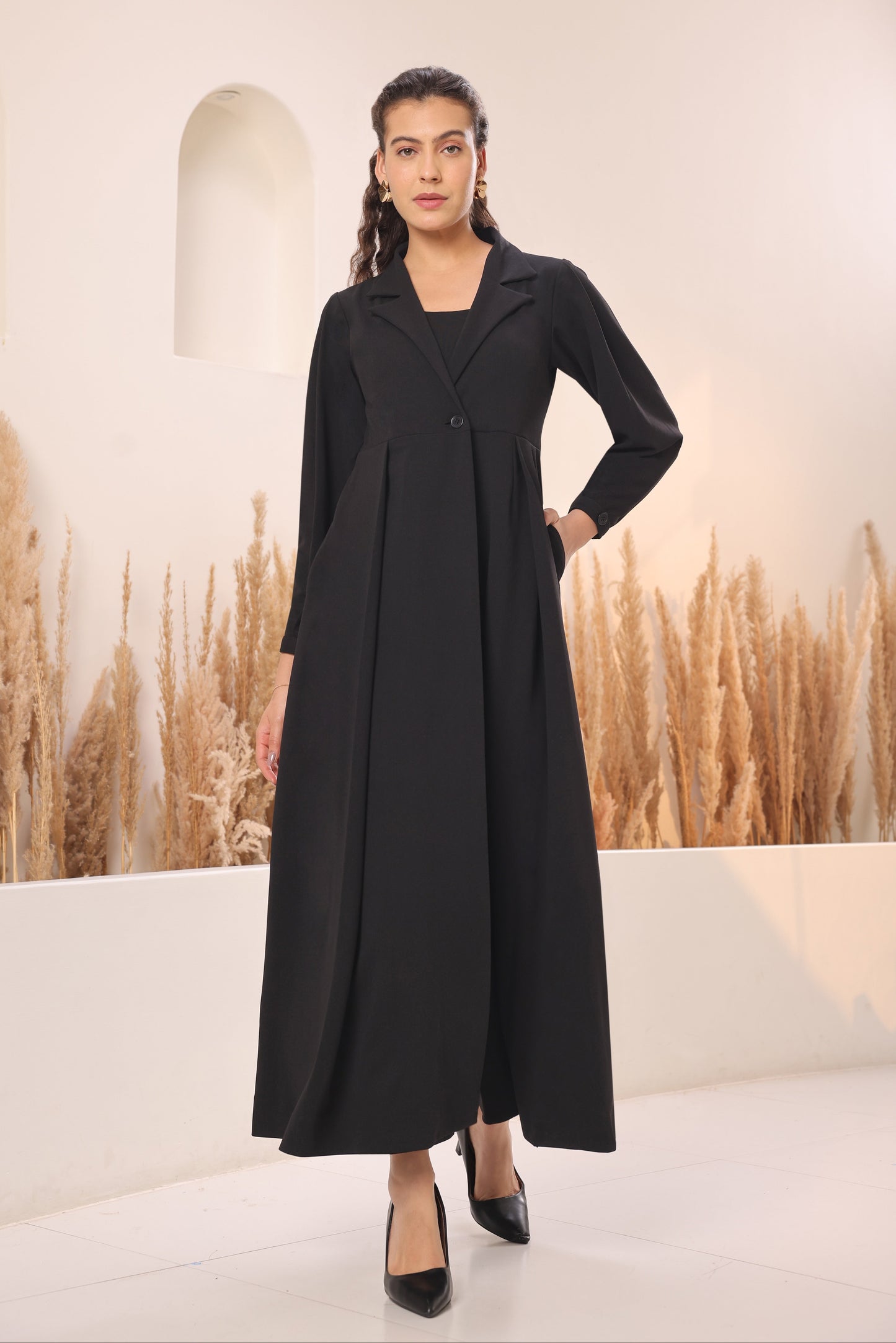Trench Jumpsuit - BLACK