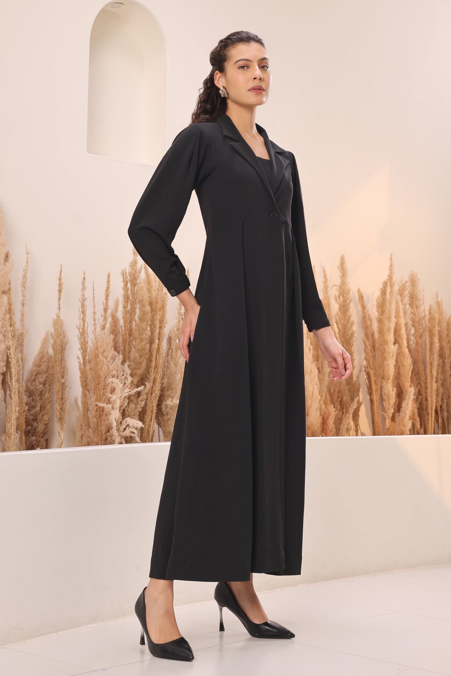 Trench Jumpsuit - BLACK
