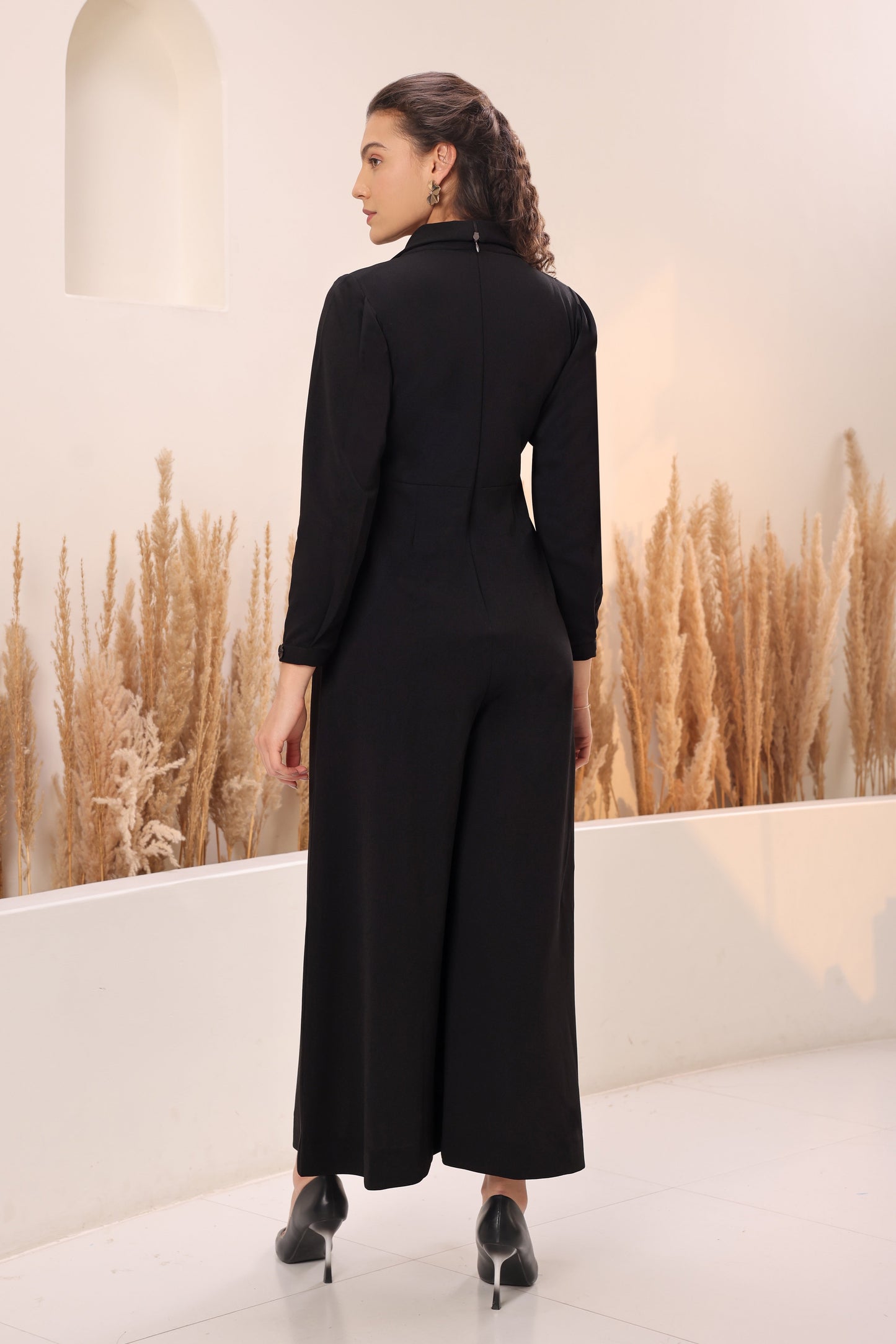 Trench Jumpsuit - BLACK