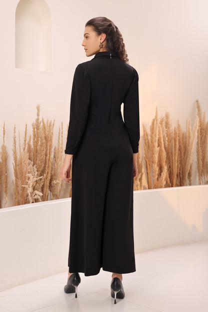 Trench Jumpsuit - BLACK