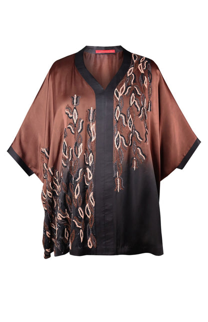 Ombré Kaftan Top - TRUFFLE