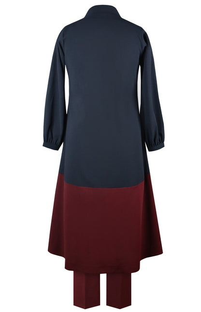 Turkish Motif Long Cape Kurta Set