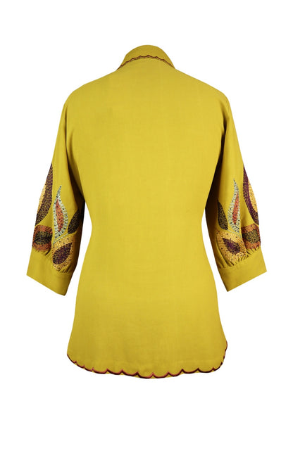 U-Cut Top - GOLDEN OLIVE